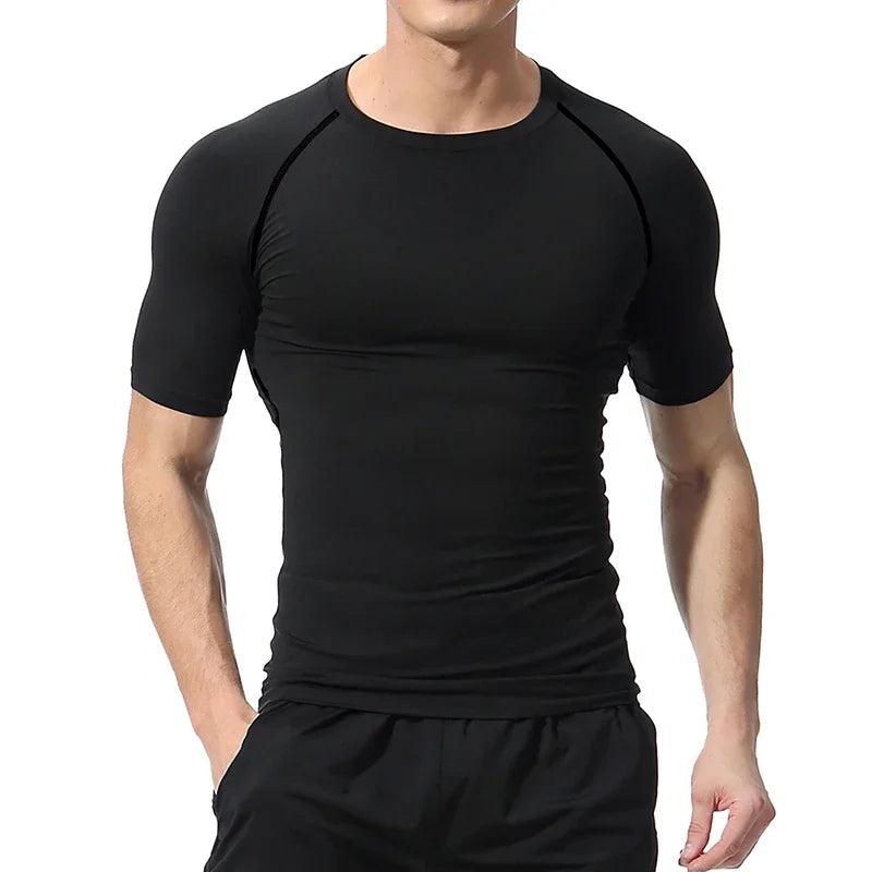 Dagger Print Compression Shirt – Men’s Athletic Quick Dry Rash Guard Tee